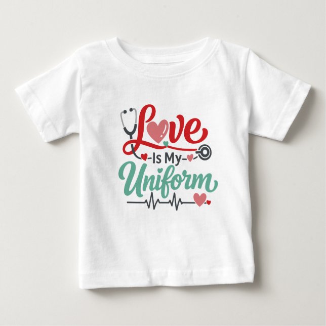 Camiseta Love Is My Uniform Nurse (Frente)