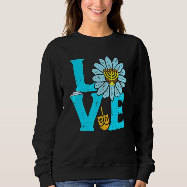 Camiseta Love Jewish Daisy Hanukkah Pajamas Chanukah PJs Wo (Frente)