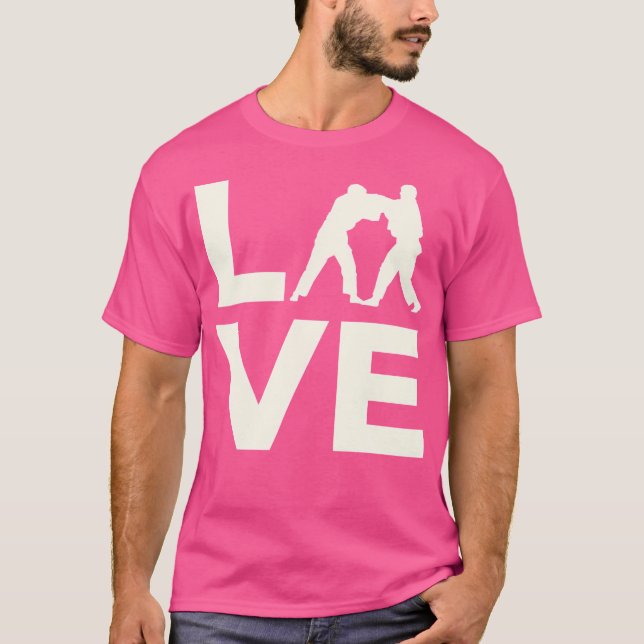 Camiseta Love Judo Silhouette (Frente)