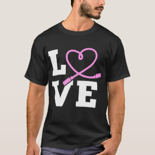 Camiseta LOVE Jump Rope Ignorando Esportes de Salto