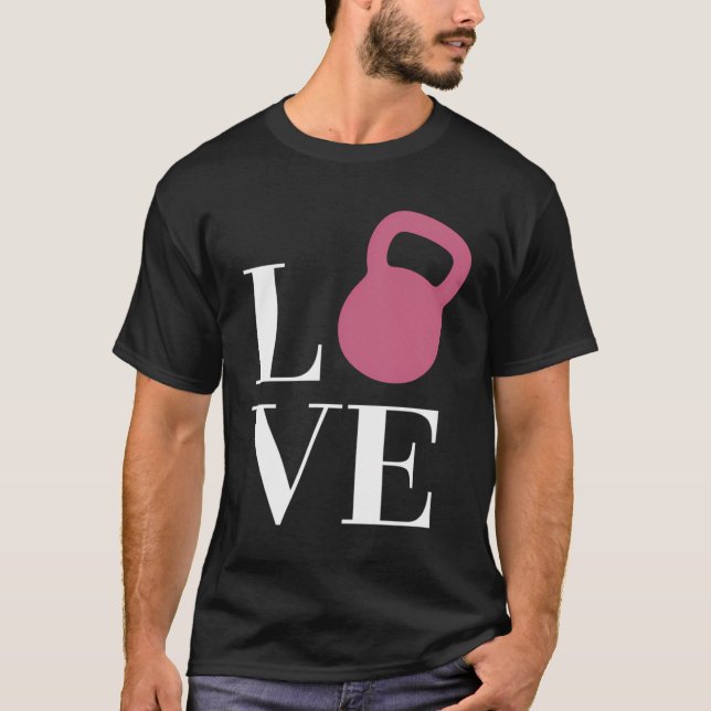 Camiseta Love Kettlebell Workout Divertimento na Malhação (Frente)