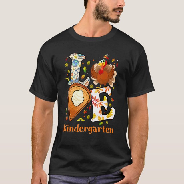 Camiseta Love Kindergarten Professor Student Turkey School (Frente)