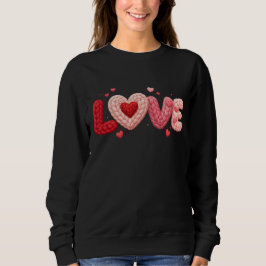 Camiseta LOVE Knit Heart Sweatshirt – Cozy Romantic Valenti