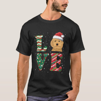 Camiseta Love Labradoodle Papais noeis Cachorro Cachorro Pa