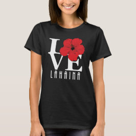 Camiseta LOVE Lahaina Red Hibiscus