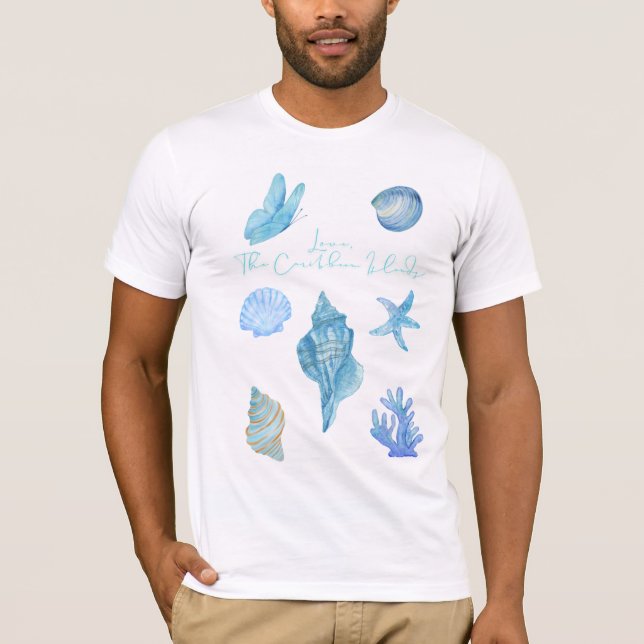 Camiseta Love Letter Design-Love, The Caribbean Islandsxxoo (Frente)