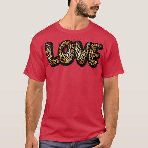 Camiseta Love Letters Animal Print Cheetah Leopard Heart Va