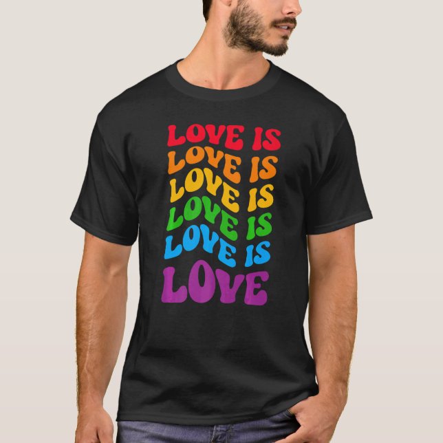 Camiseta Love Lgbtq Pride Rainbow Graphic Parade March Fest (Frente)