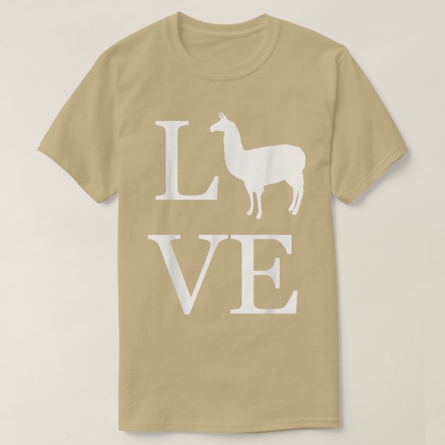 Camiseta Love Llama Alpaca Silhouette Llamas Proprietário d (Frente do Design)