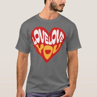 Camiseta LOVE LOVE YOU retrô