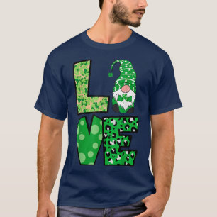 Camiseta Love Lunch Lady Gnome Funny St Patrick's Day Lucky