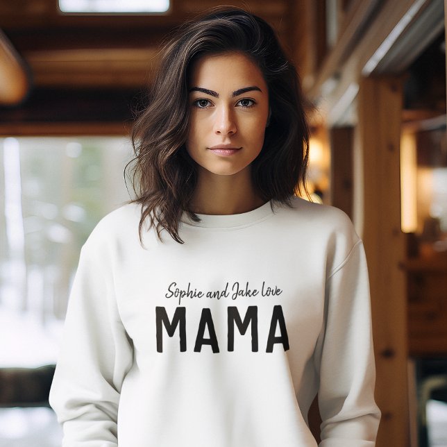 Camiseta Love Mama | Dia de as mães de Nomes de Crianças Ne (Criador carregado)