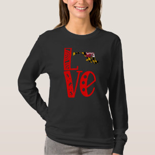 Camiseta Love Maryland Em Block Letters