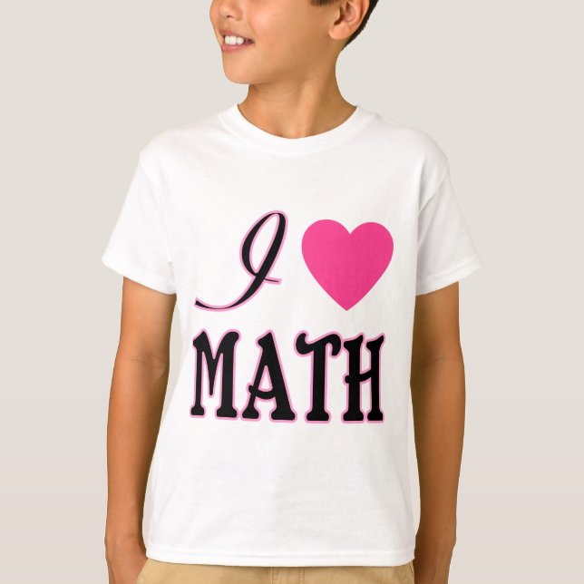 Camiseta Love Math Pink Heart Logo (Frente)