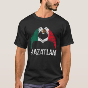 Camiseta Love Mazatlan Mexico Vacage Bandeira do México
