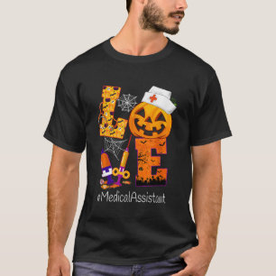 Camiseta Love Medical Assistant Halloween Costume Pumpkin S