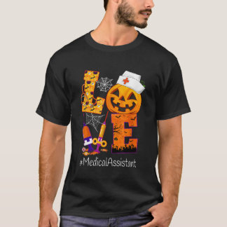 Camiseta Love Medical Assistant Halloween Costume Pumpkin S