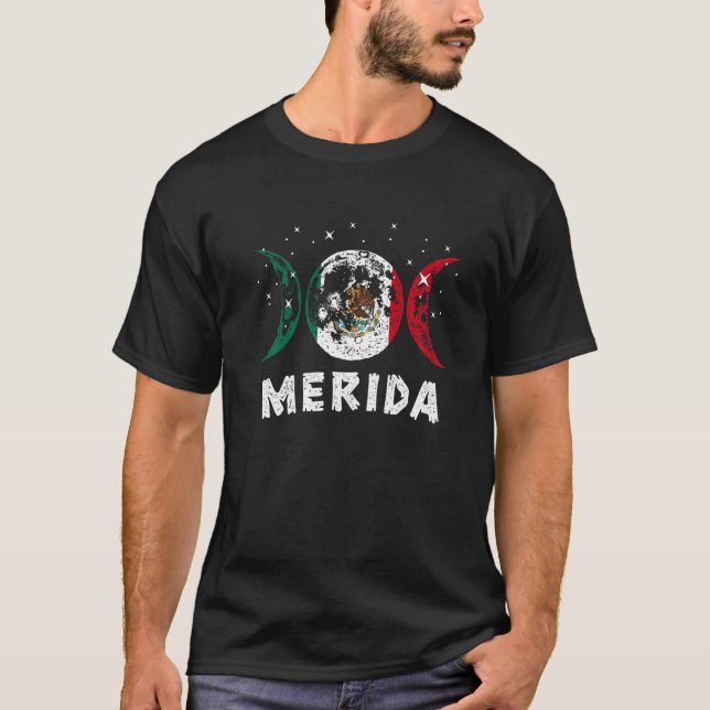 Camiseta Love Merida Mexico Vacation Mexico Flag 1 (Frente)