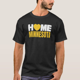 Camiseta Love Minnesota Purple e Yellow Heart Minnesota Hom