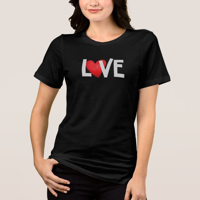 Camiseta LOVE Modern Heart Graphic Tee (Frente)