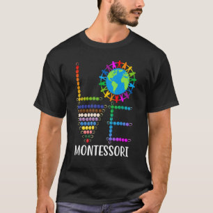Camiseta Love Montessori Professor Montessori Ensino de Vol