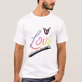 Camiseta Love Multi Couleurs 