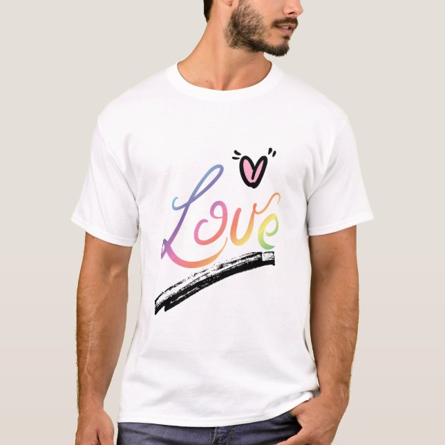 Camiseta Love Multi Couleurs  (Frente)