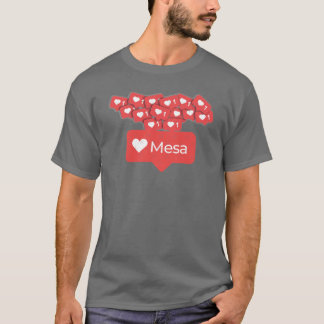 Camiseta Love My Mesa Arizona Notification Hearts Oversized