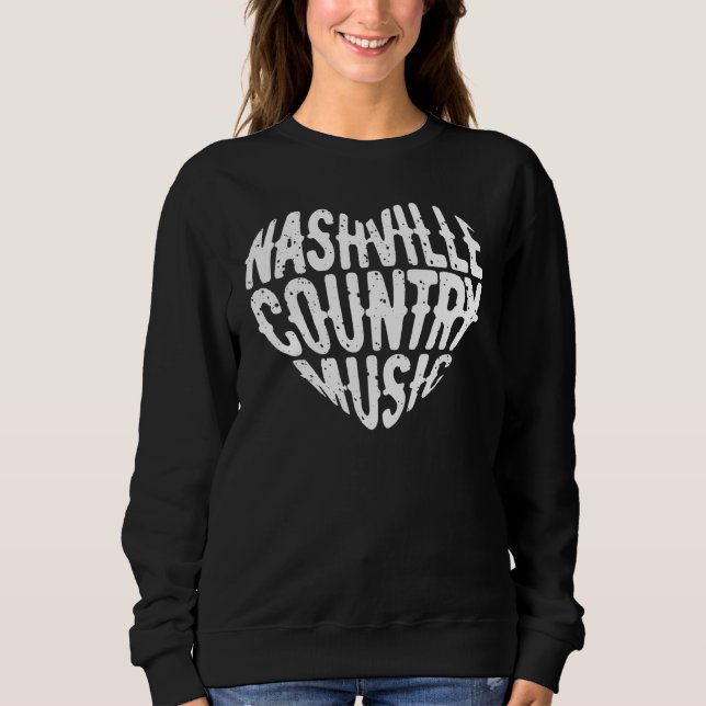 Camiseta Love Nashville Tennessee Country Music Guitar Play (Frente)
