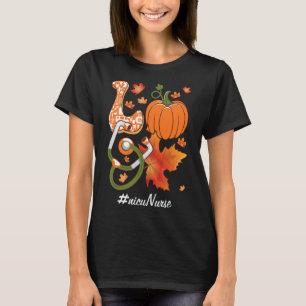 Camiseta Love NICU Nurse Neonatal Fall Autumn Pumpkin Maple