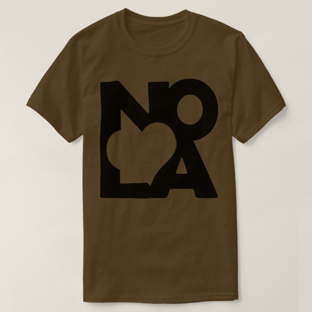 Camiseta Love NOLA New Orleans American Jazz Blues Music (Frente do Design)