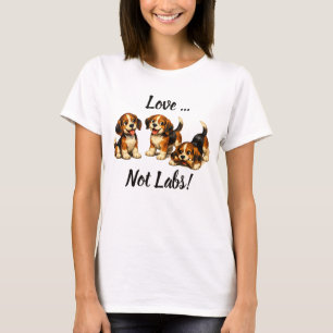 Camiseta Love Not Labs   Amantes de Beagle