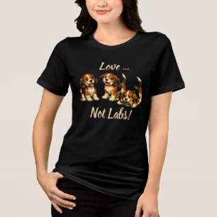 Camiseta Love Not Labs Amantes de Beagle