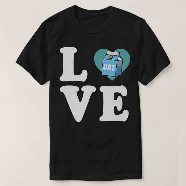 Camiseta LOVE Oat Lover Plant Based Vegan Chef (Frente do Design)