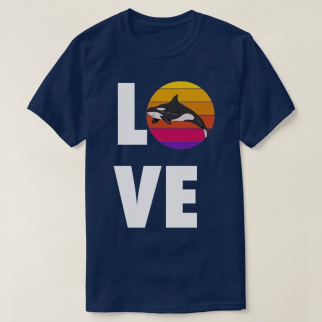 Camiseta Love Orca Killer Whale Orca Lover Beach (Frente do Design)