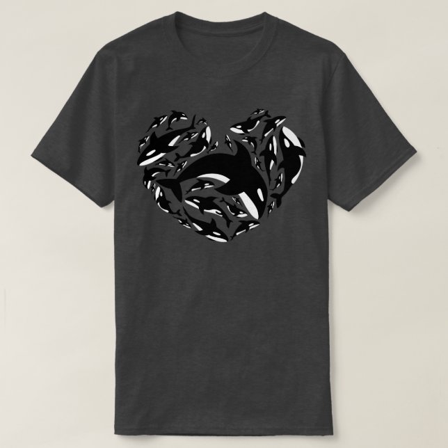 Camiseta Love Orcas Killer Whale (Frente do Design)