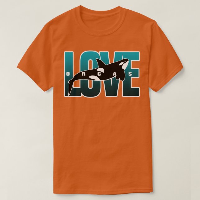 Camiseta Love Orcas Killer Whale Lover Conservation Save (Frente do Design)