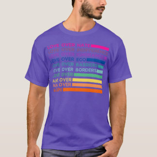 Camiseta Love Over Hate Love Over Indifference Love Over fr