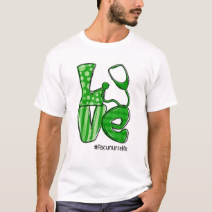 Camiseta Love PACU Enfermeira Life Irish Shamrock Rua D de 