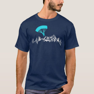 Camiseta Love Paragliding Tee Heartbeat Paraglider Gift