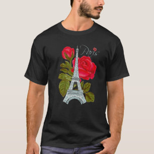 Camiseta Love Paris Eiffel Tower com Fran de Amor Francês R