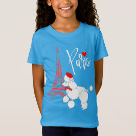Camiseta Love Paris French Poodle Super Cute