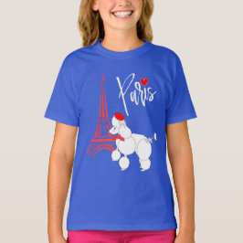 Camiseta Love Paris French Poodle Super Cute