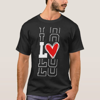 Camiseta Love Part 1 Combinação de roupas de Casal Homens V