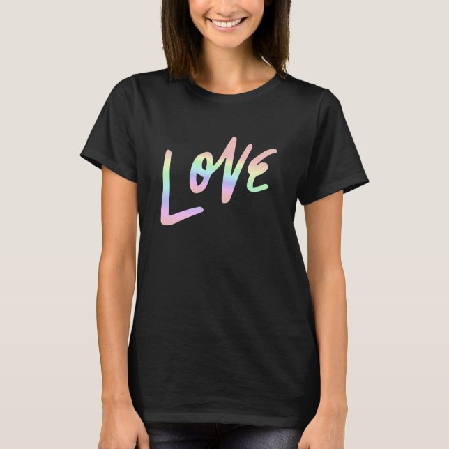 Camiseta Love Pastel Rainbow Love Cool (Frente)