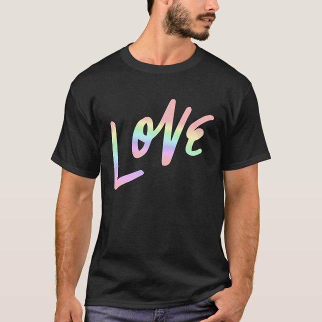Camiseta Love Pastel Rainbow Love Cool (Frente)