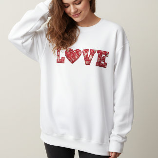 Camiseta LOVE Patchwork Sweatshirt