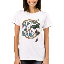 Love Peace Butterflies Vintage Summer Hippie