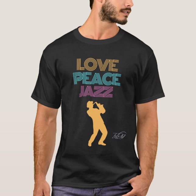 Camiseta Love Peace Jazz (Frente)