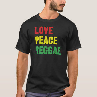 Camiseta Love Peace Reggfor Jamaica music life love